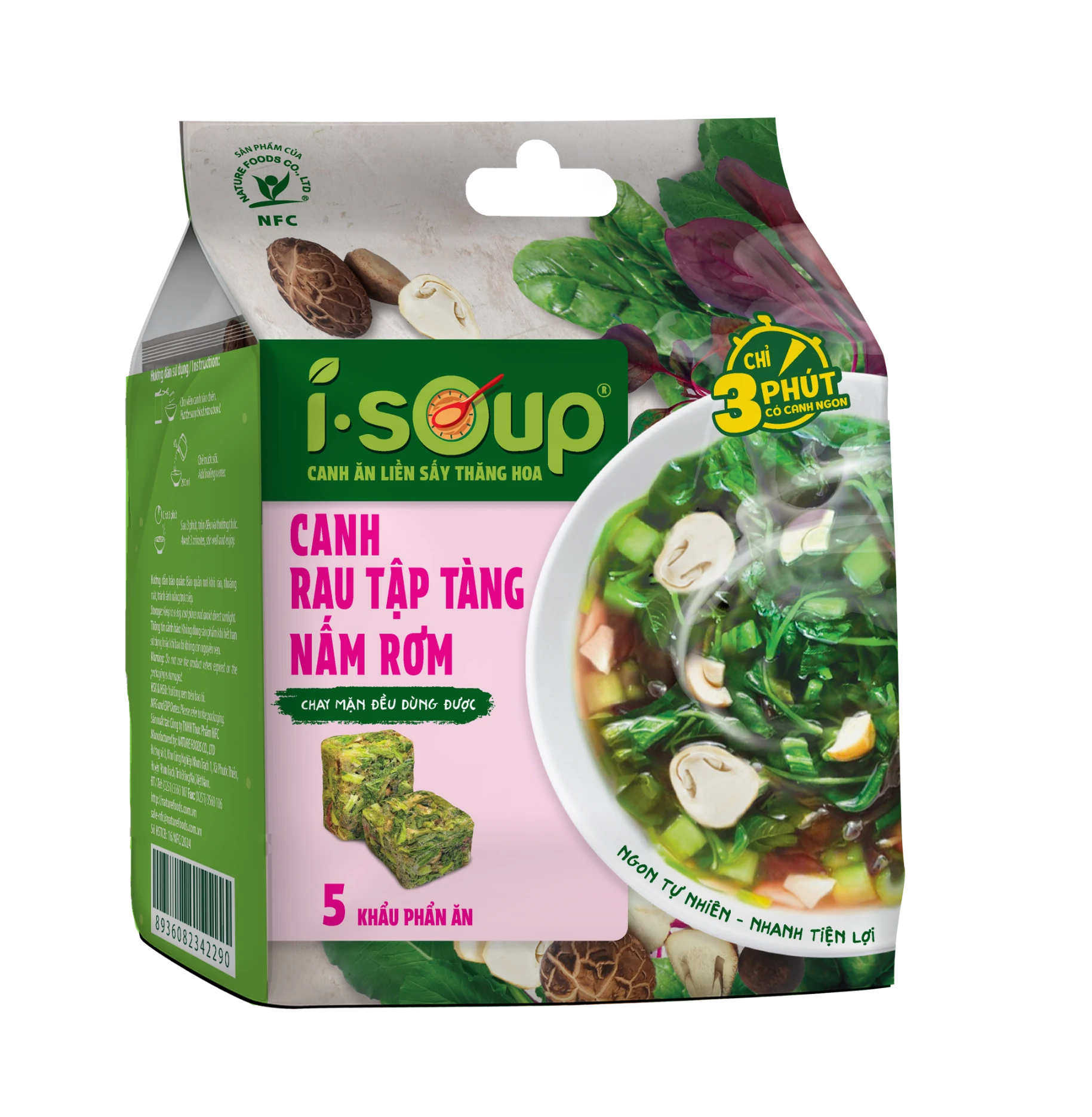 CANH RAU TẬP TÀNG NẤM RƠM I.SOUP