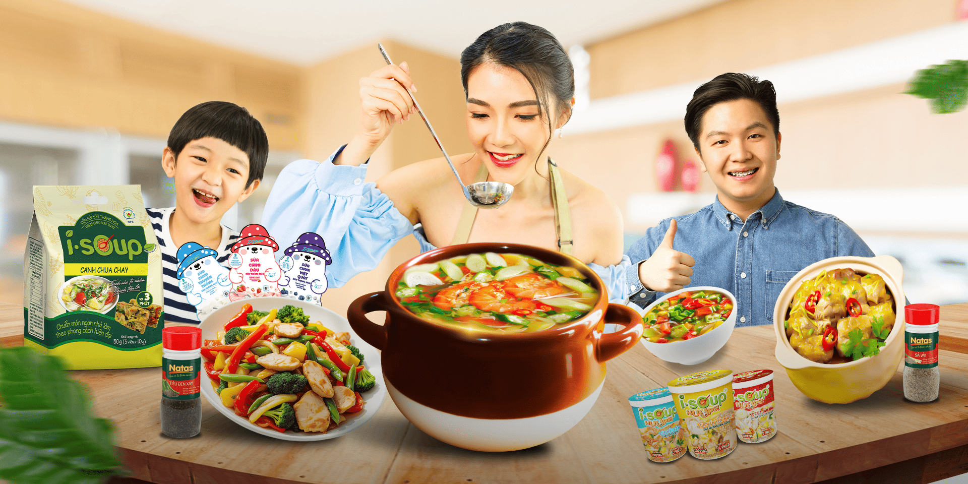 Ra 14 vị canh I.SOUP chay và mặn, ra mắt súp ăn liền I.SOUP HUUPS!, I.YAUA gấu hạt nút,... làm phong phú thêm portfolio sản phẩm tiêu dùng