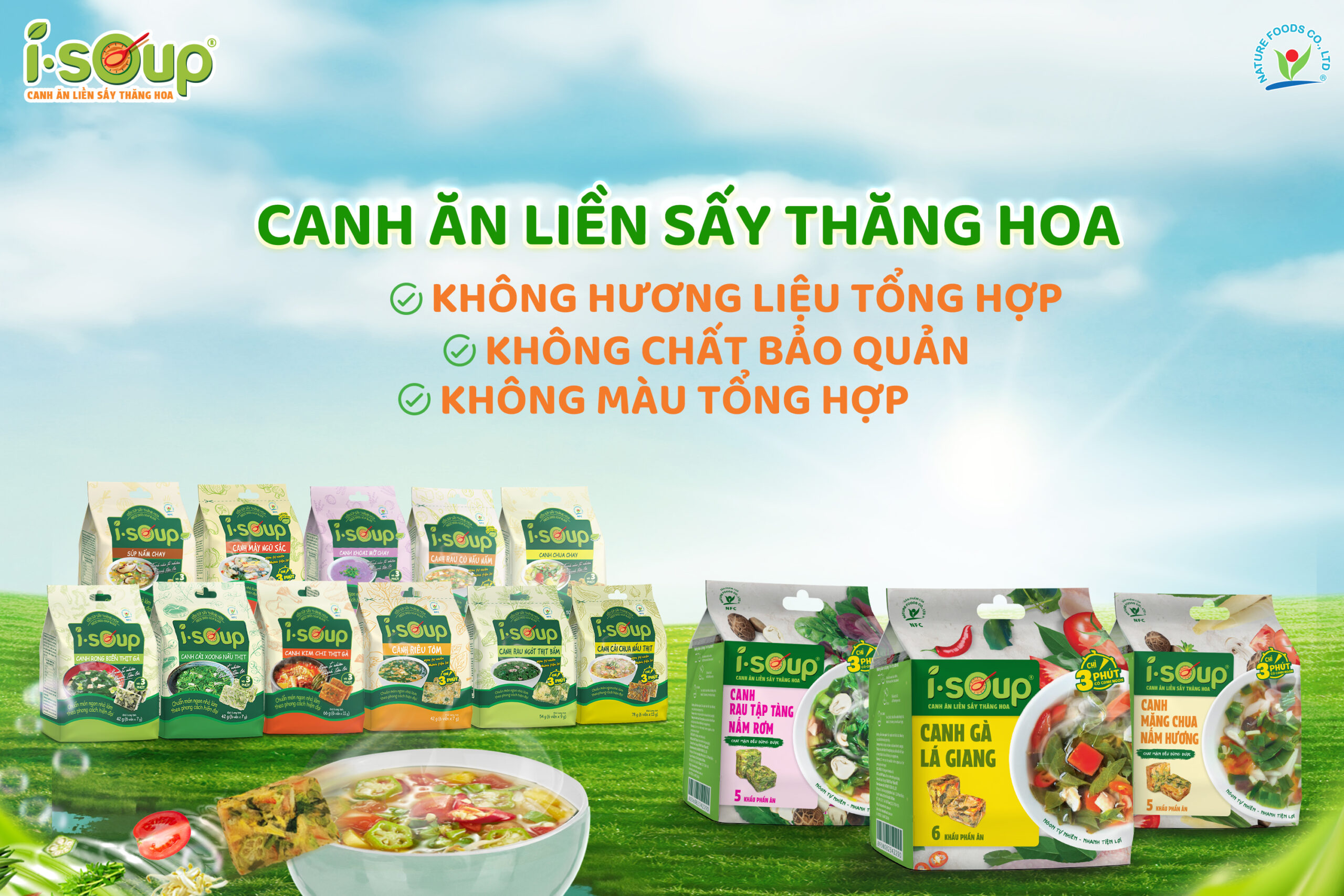 Thâm nhập vào thị trường tiêu dùng với các sản phẩm: I.SOUP; NATAS; I.YAUA; I.FRUITZ 