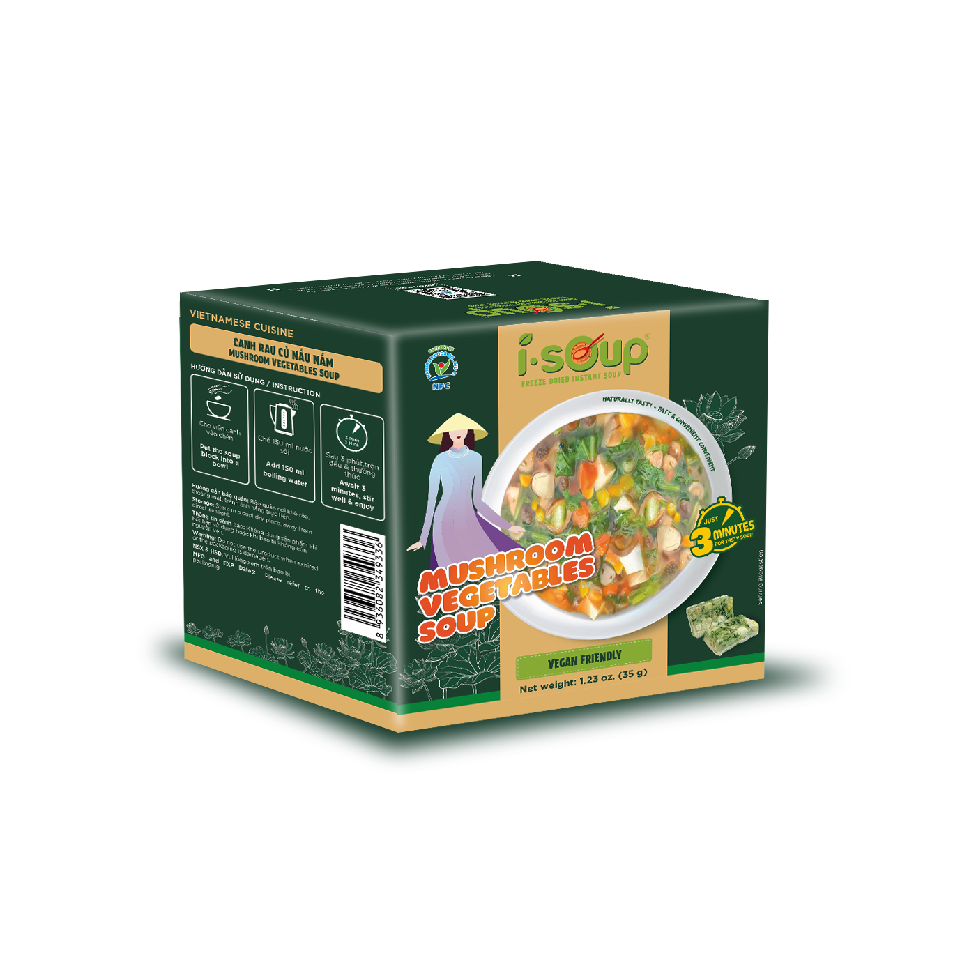 Mushrooms vegetable soup