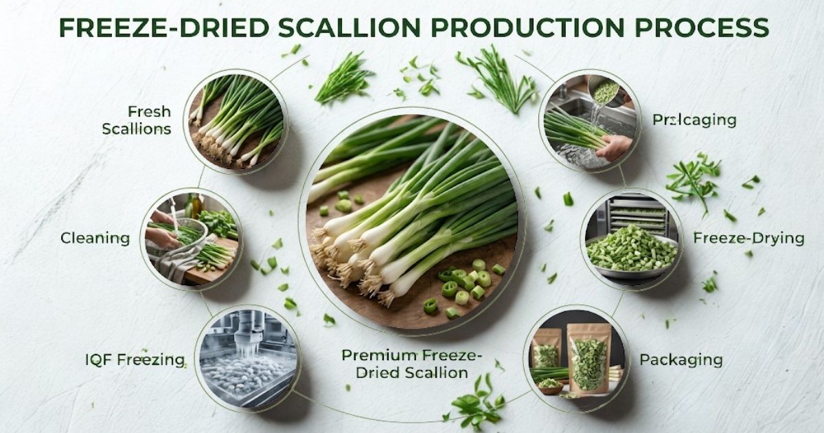 Freeze-dried scallion production process - Nature Foods