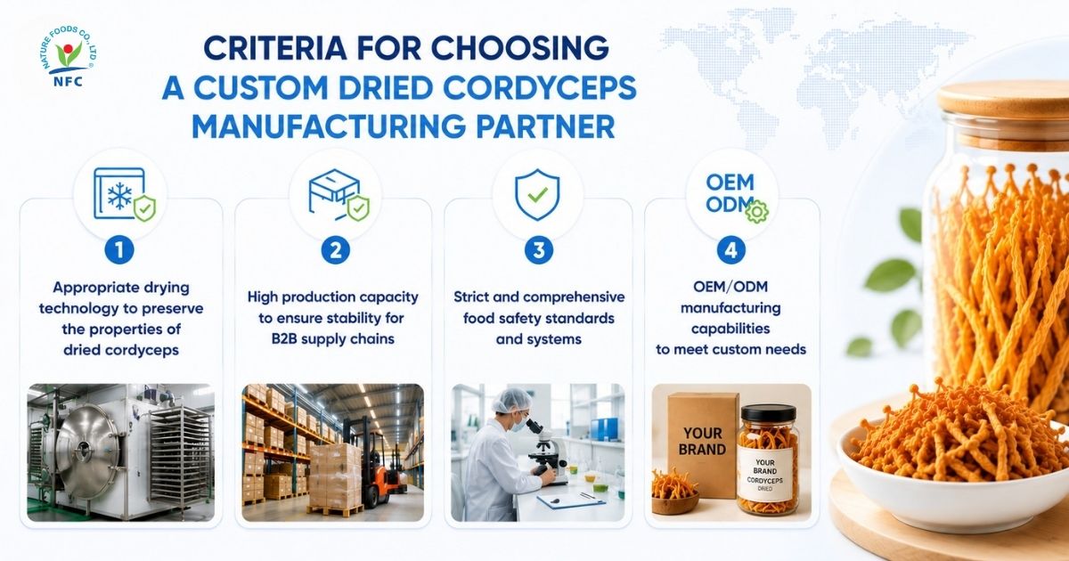 Key evaluation criteria for selecting a custom dried cordyceps contract manufacturer - Nature Foods