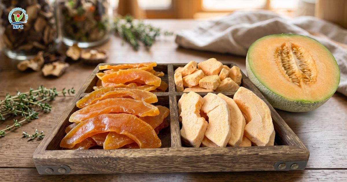 Dưa lưới sấy dẻo và sấy thăng hoa: Công nghệ nào tối ưu cho F&B?
