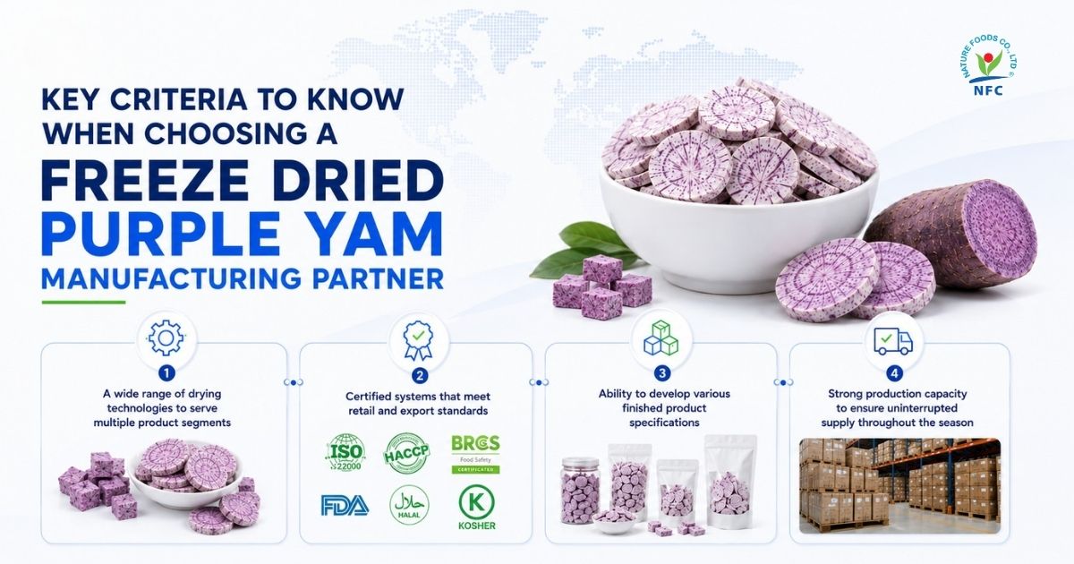 Key Evaluation Criteria for Selecting a Purple Yam Contract Manufacturer - Nature Foods