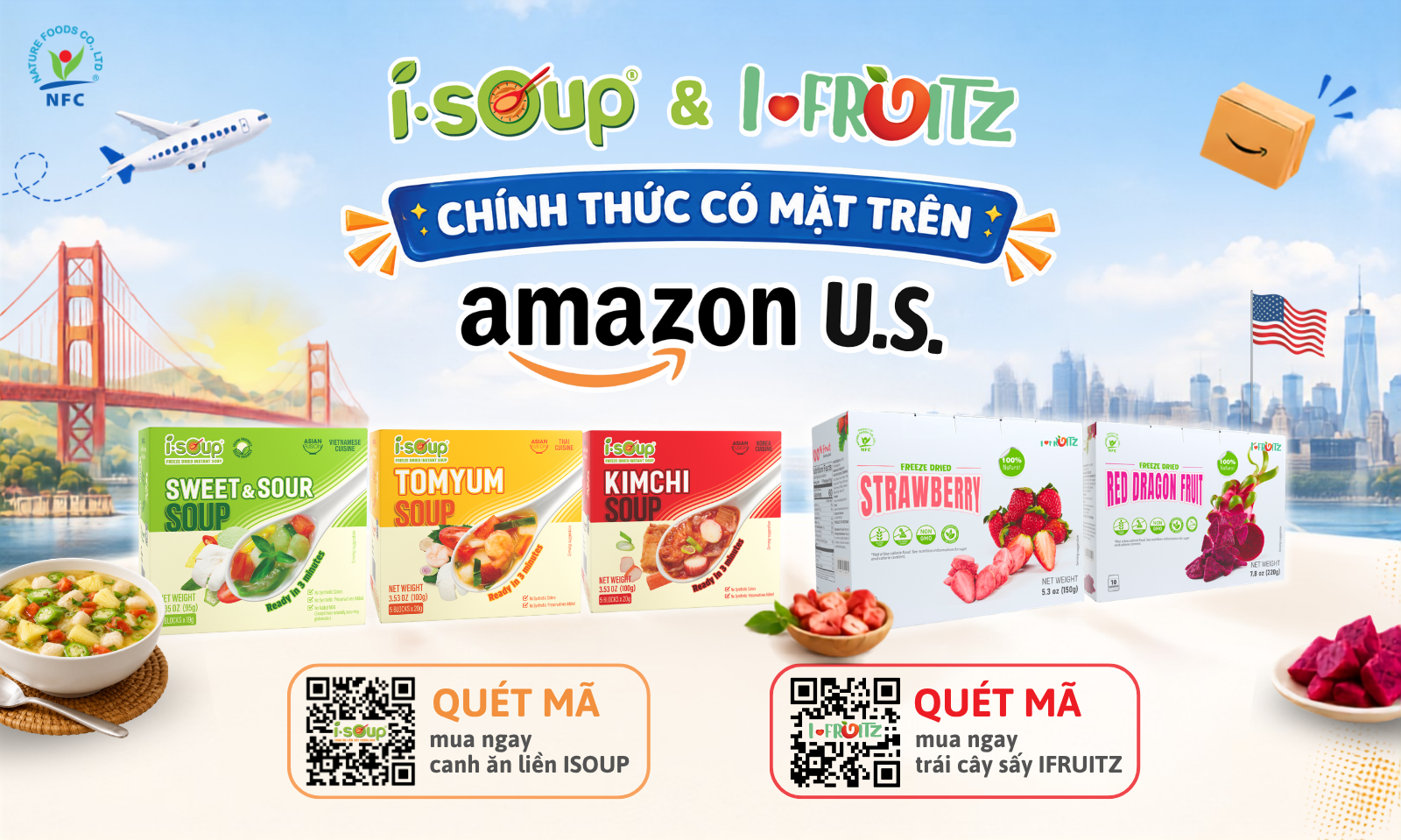 ISOUP và IFRUITZ chính thức có mặt trên Amazon US