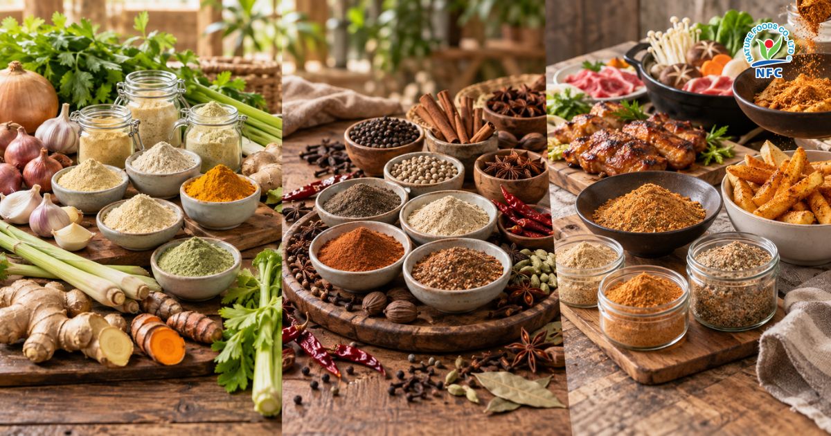 Tìm hiểu về các loại bột gia vị tự nhiên dùng trong công nghiệp F&B